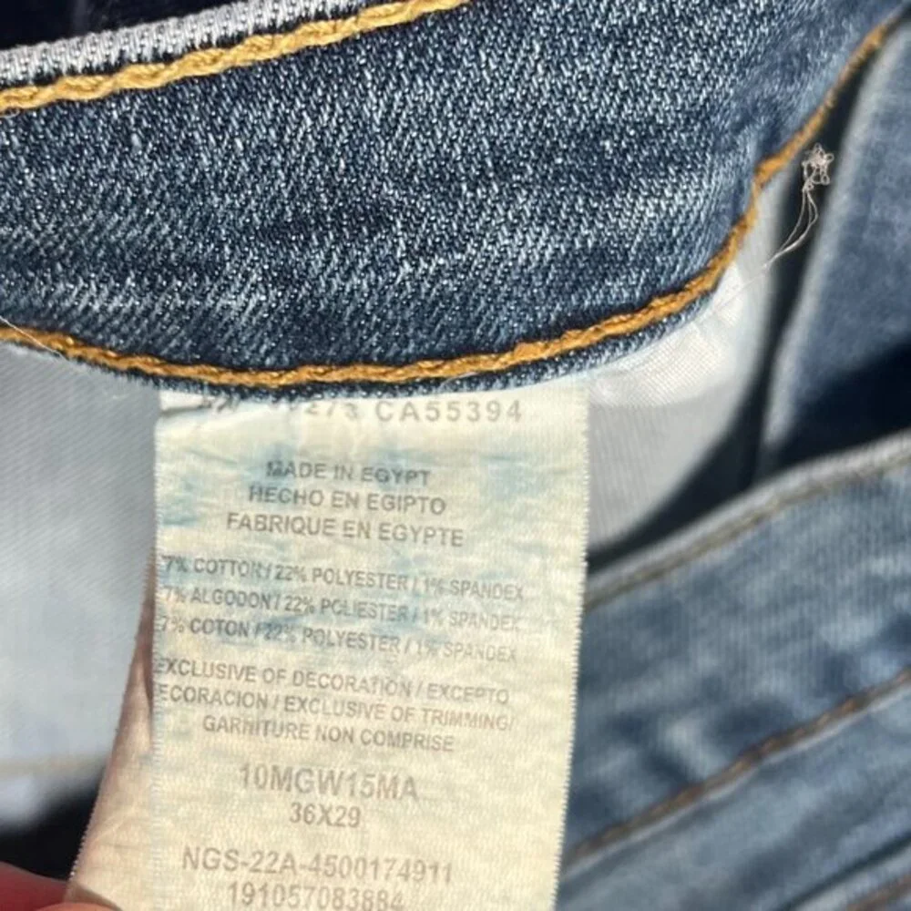 Wrangler Jeans Mens 36/29 Blue Denim Straight Leg Relaxed Fit Cowboy‎ Chore Work